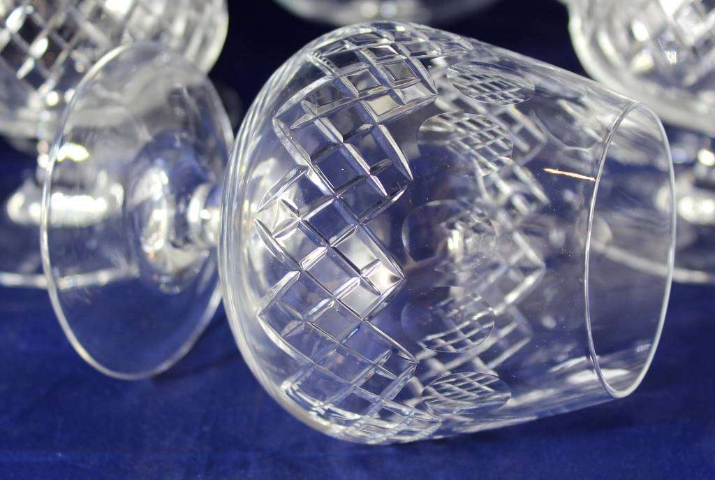 Set of 11 of Crystal Brandy Sniffers Glasses