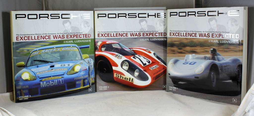 Set of three Porsche books - excellence was expected