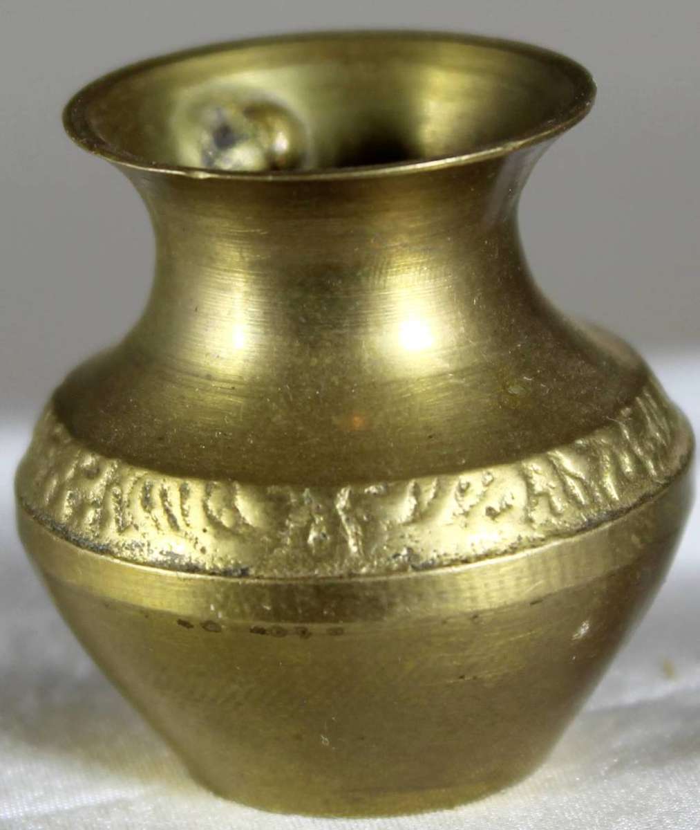 Miniature brass vase