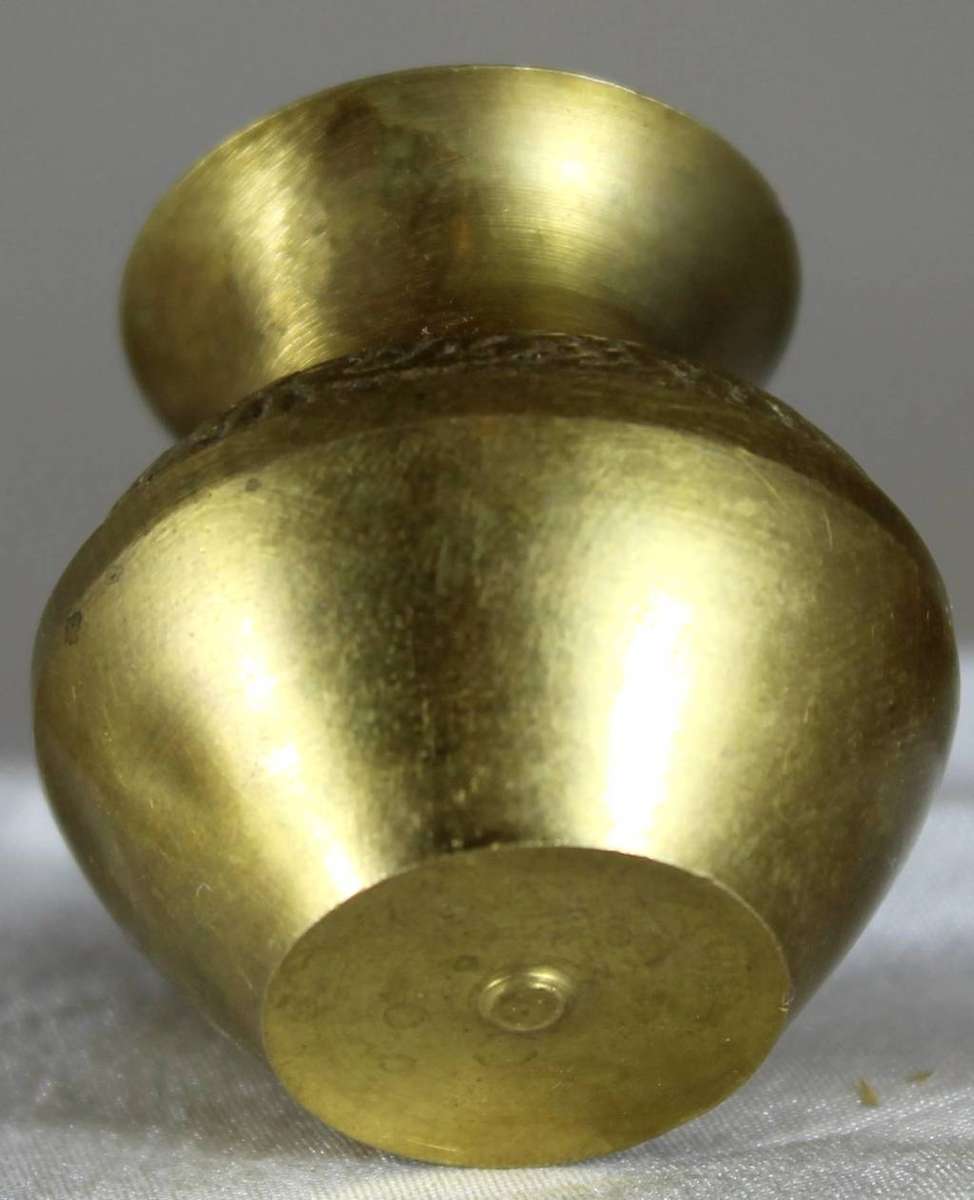 Miniature brass vase