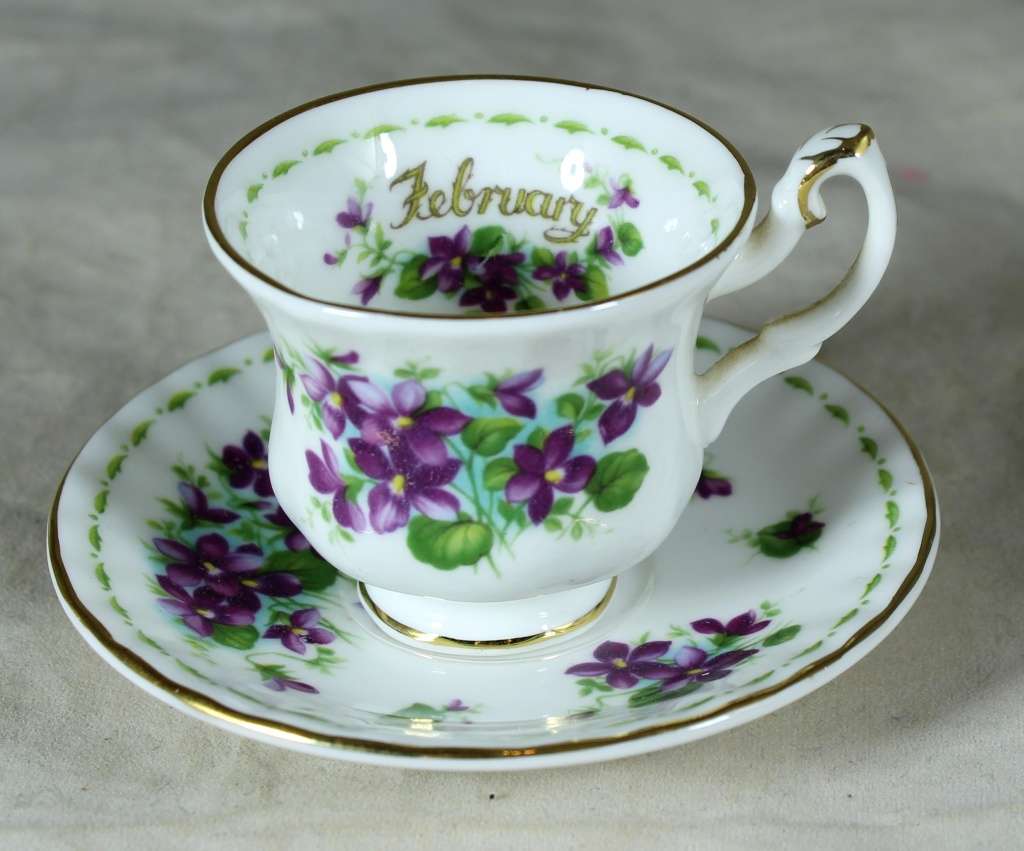 Royal Albert - Flower of the Month - Cup and Saucer -Duo- February- Miniature - Act Fast!! Bid Now!!