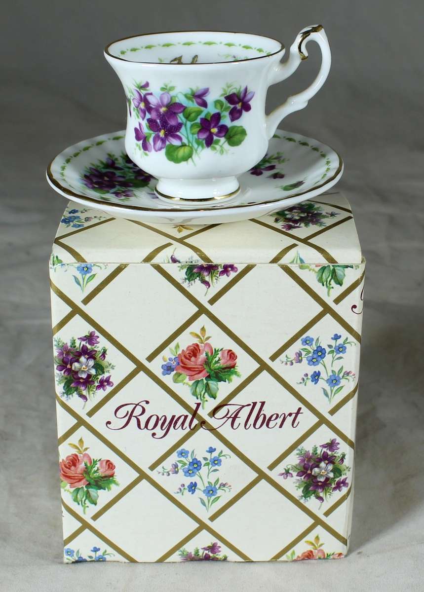 Royal Albert - Flower of the Month - Cup and Saucer -Duo- February- Miniature - Act Fast!! Bid Now!!