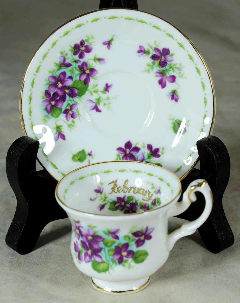 Royal Albert - Flower of the Month - Cup and Saucer -Duo- February- Miniature - Act Fast!! Bid Now!!