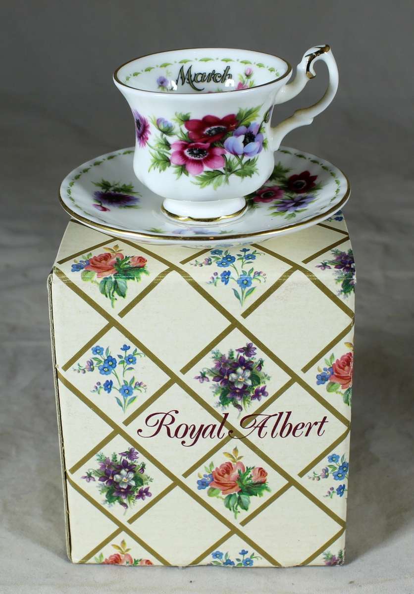 Royal Albert - Flower of the Month - Cup and Saucer -Duo- March - Miniature - Act Fast!! Bid Now!!