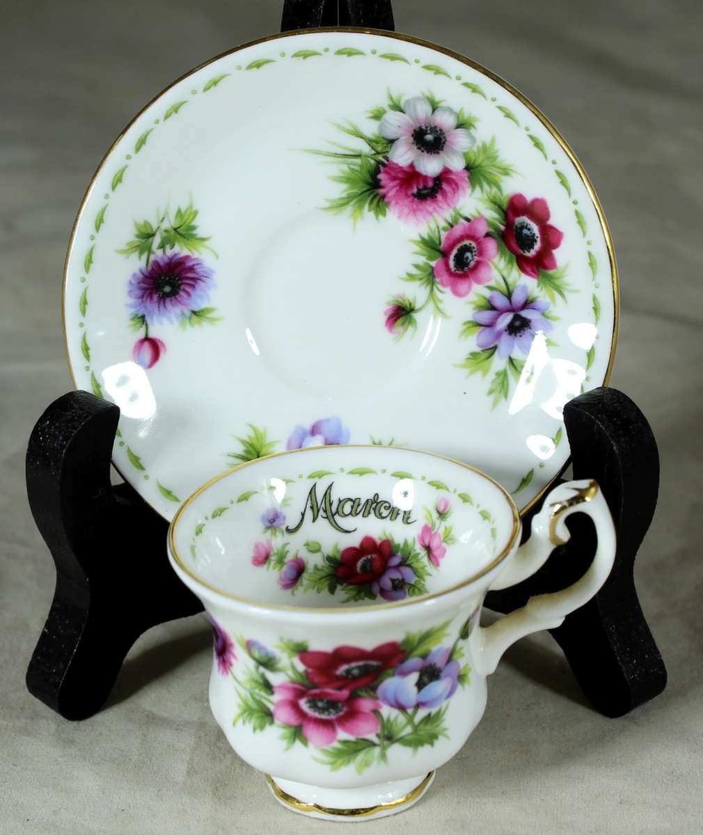 Royal Albert - Flower of the Month - Cup and Saucer -Duo- March - Miniature - Act Fast!! Bid Now!!