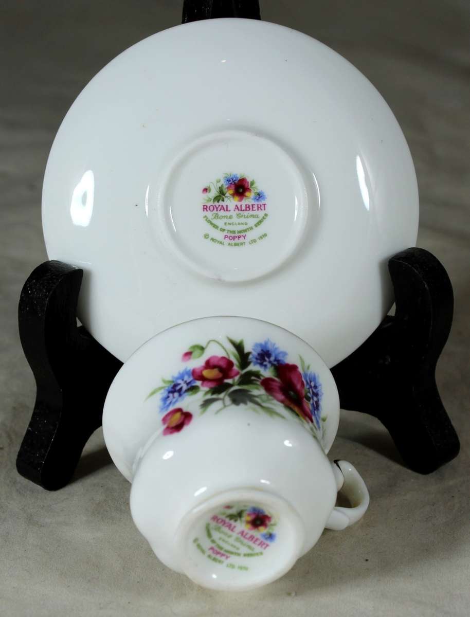 Royal Albert - Flower of the Month - Cup and Saucer -Duo- August - Miniature - Act Fast!! Bid Now!!