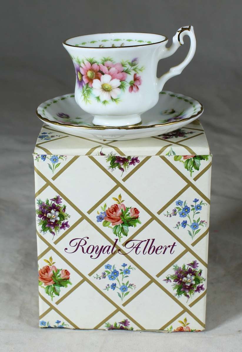 Royal Albert - Flower of the Month - Cup and Saucer-Duo- October - Miniature - Act Fast!! Bid Now!!