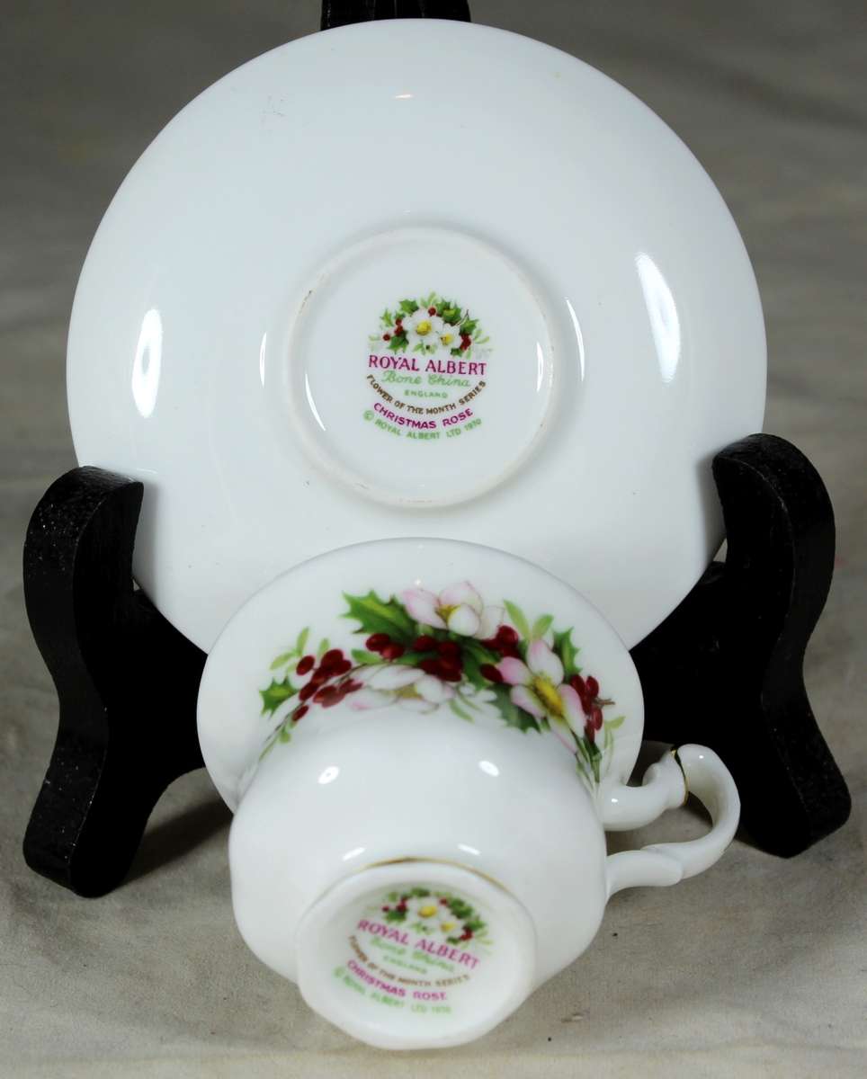 Royal Albert - Flower of the Month - Cup and Saucer-Duo- December - Miniature - Act Fast!! Bid Now!!