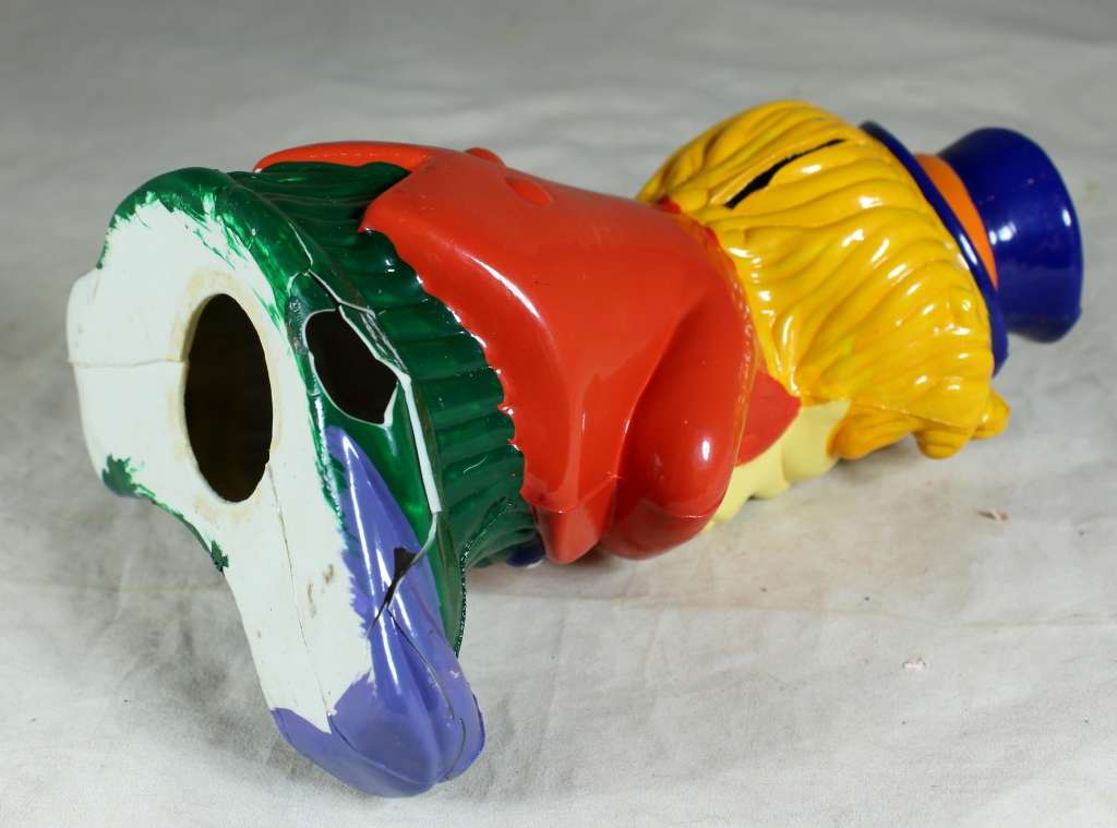 Plastic smiling clown - piggy bank
