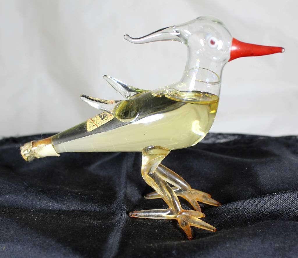 Bols - Curacao Triple Sec - hand blown, glass bird