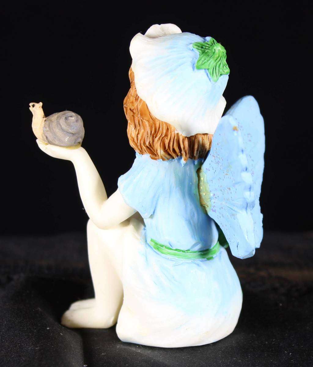 Flower fairy - blue wings with snail