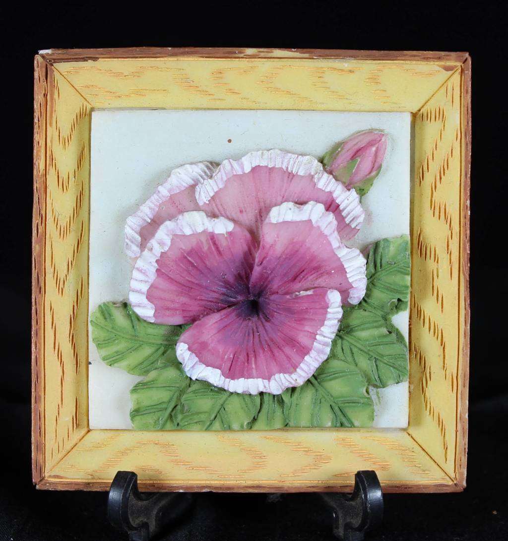 Tile Art - Flower with White Border - Magnet - Bid Now!!!