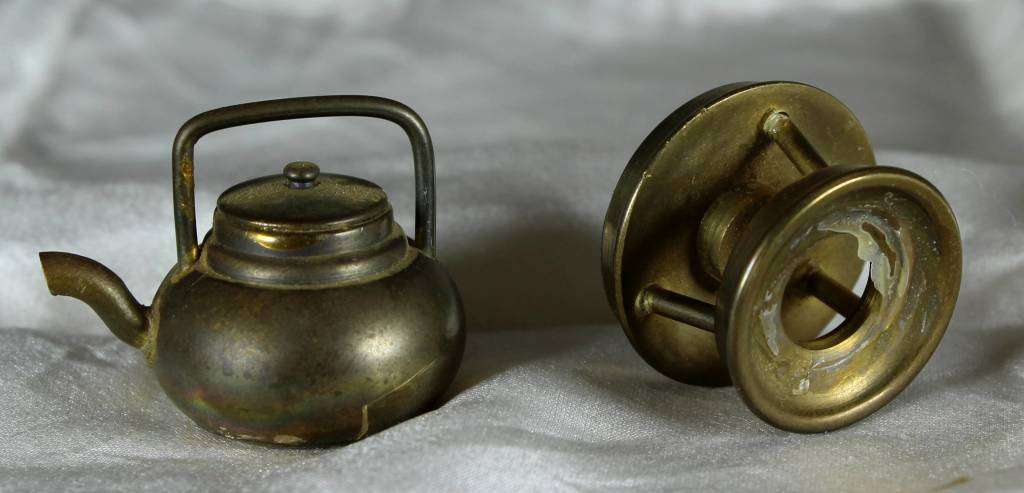 Miniature Brass - Gas Burner With Kettle