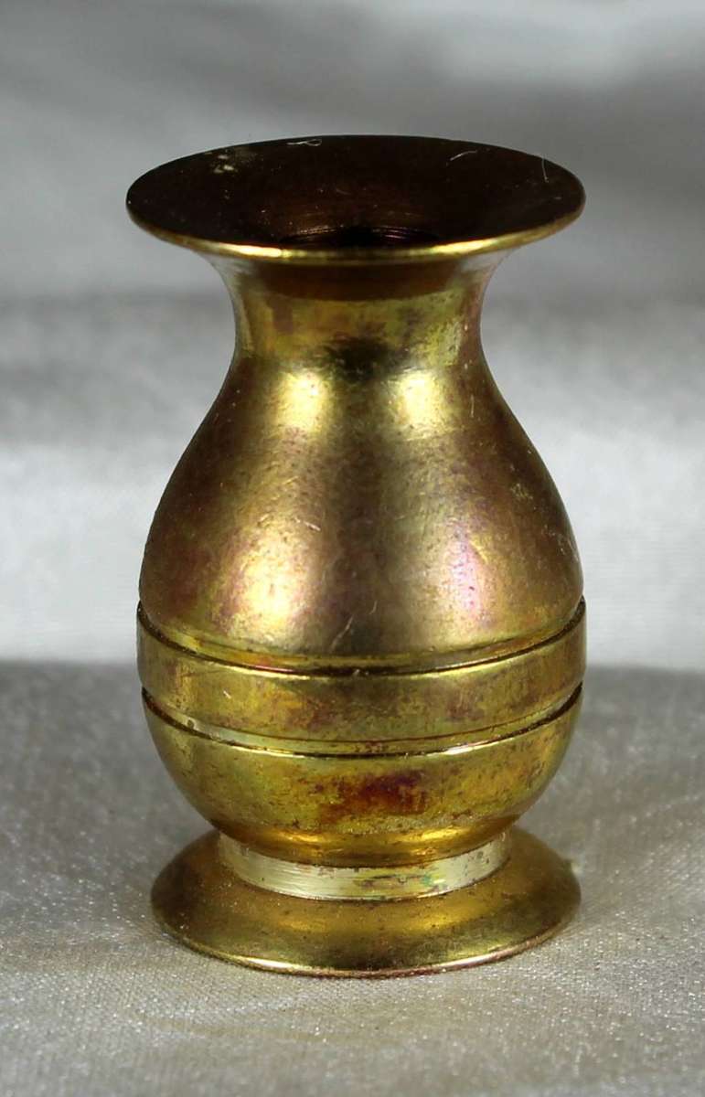 Miniature brass vase
