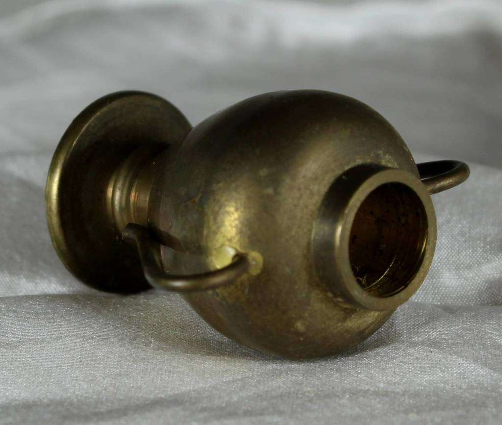 Miniature brass two handled vase