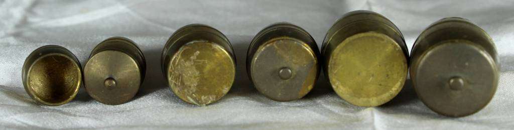 Miniature brass graduated barrel set