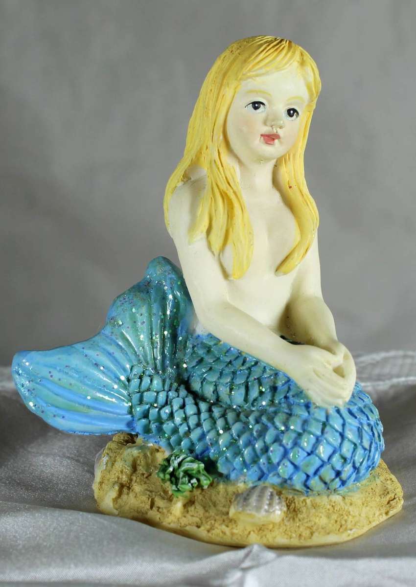 Mermaid with Blue Tail - Bid Now!