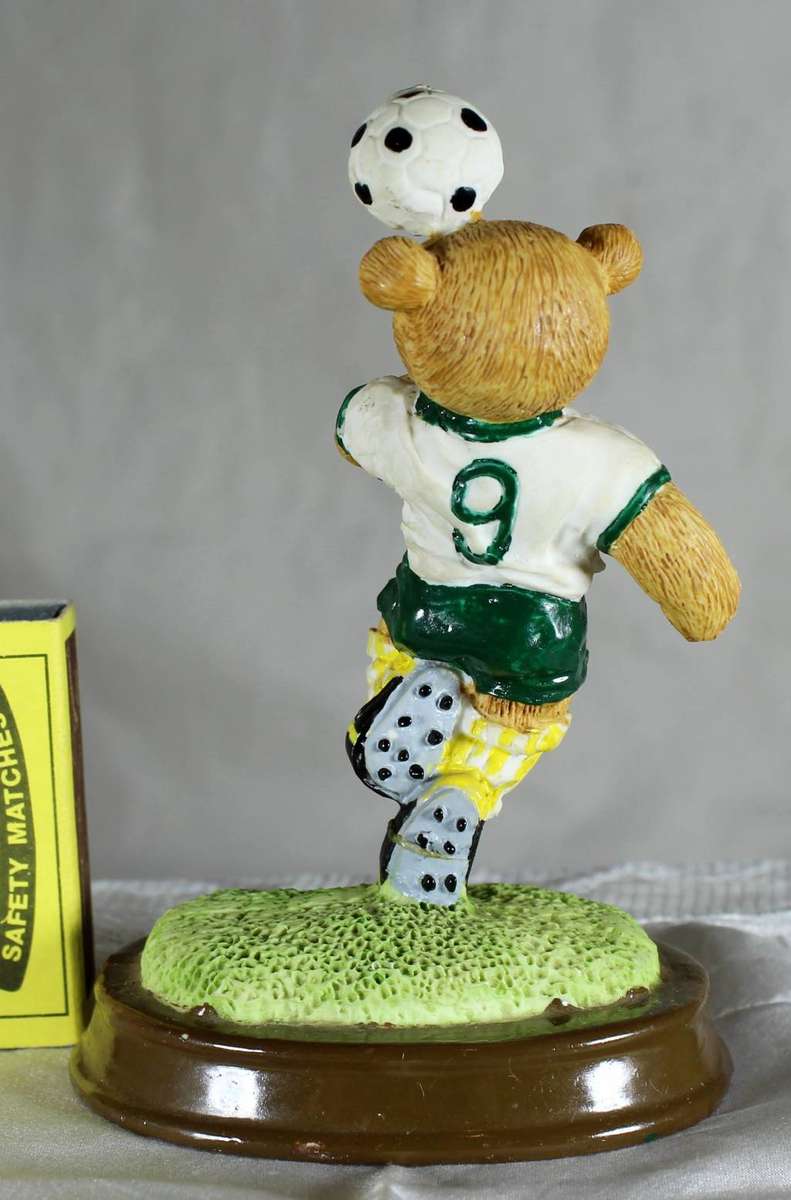 World Cup soccer bear on stand