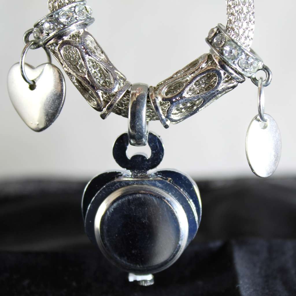 Quartz - Silver Bracelet Watch with Charms - A stunner!