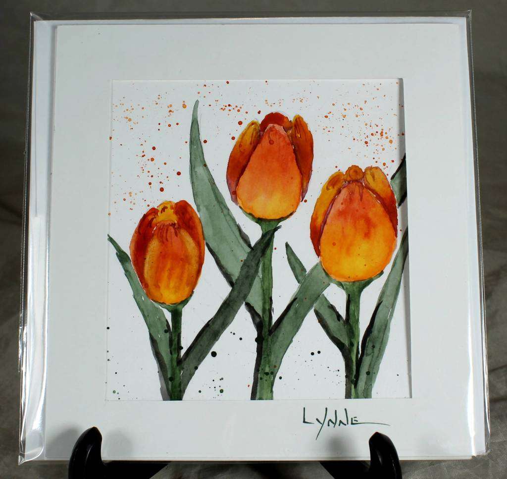 Lynne Jackson - tulips - watercolor greeting card
