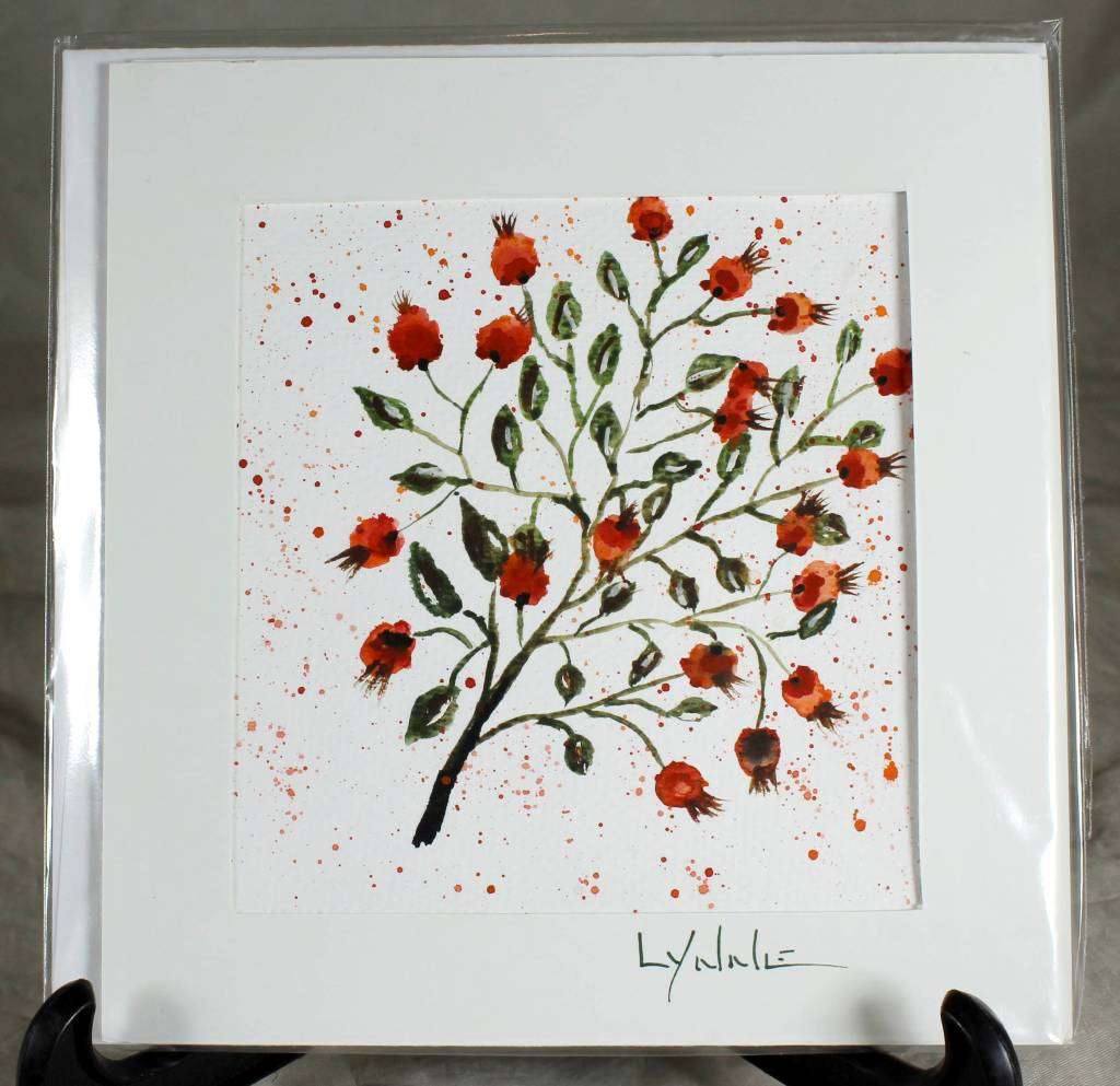 Lynne Jackson - berries - watercolor greeting card