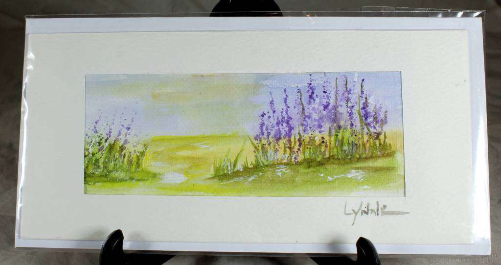 Lynne Jackson - flowers in the field - watercolor greeting card