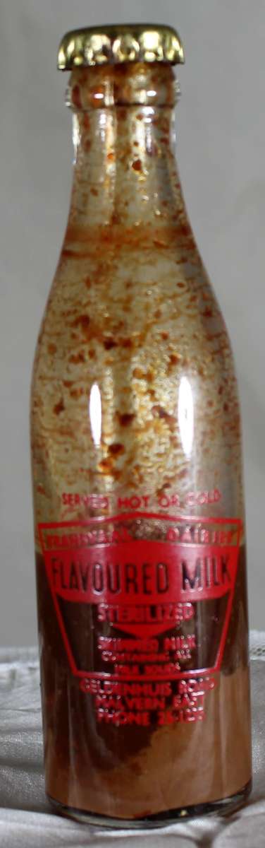 Mini Cold Drink Bottle - Transvaal Flavored Milk - Red (50ml) - BID NOW!!!