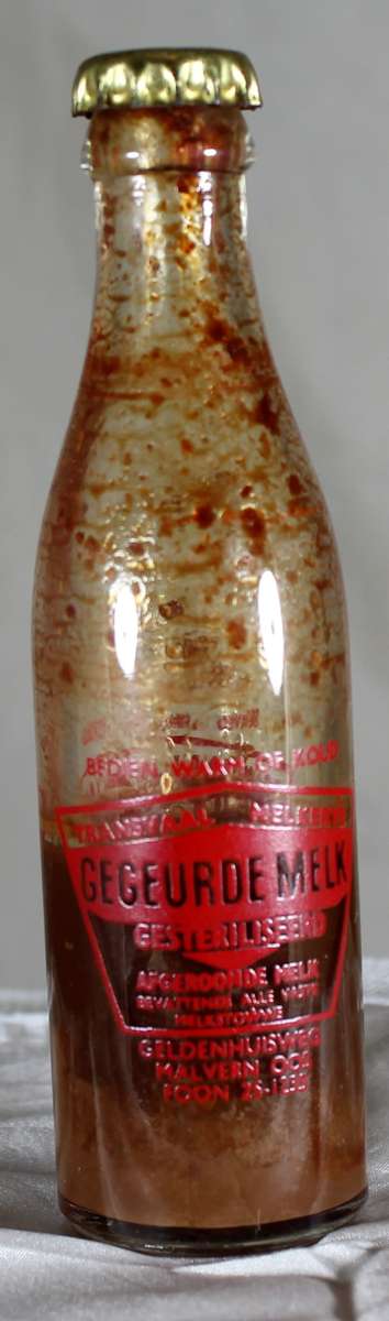 Mini Cold Drink Bottle - Transvaal Flavored Milk - Red (50ml) - BID NOW!!!