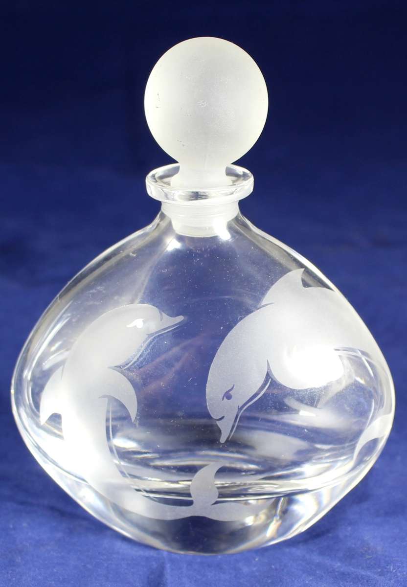 Scent bottle with dolphins