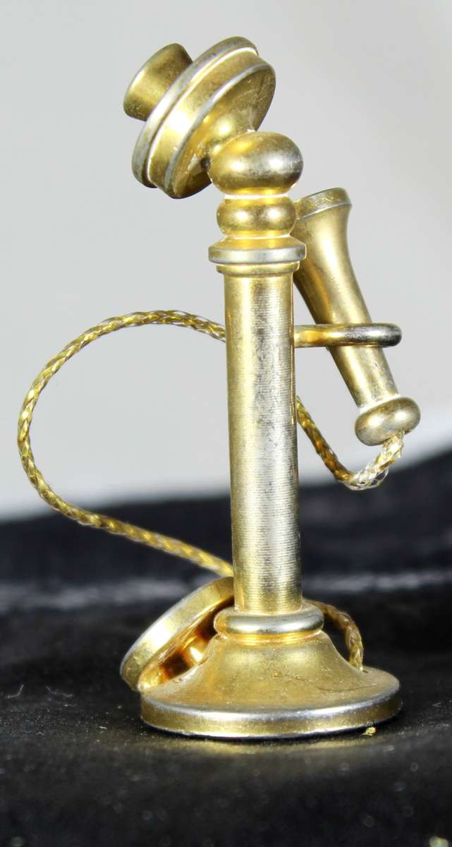 Miniature Brass Vintage Phone - Low Price - BID NOW!!