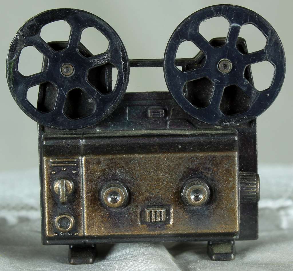 Miniature brass pencil sharpener - movie projector