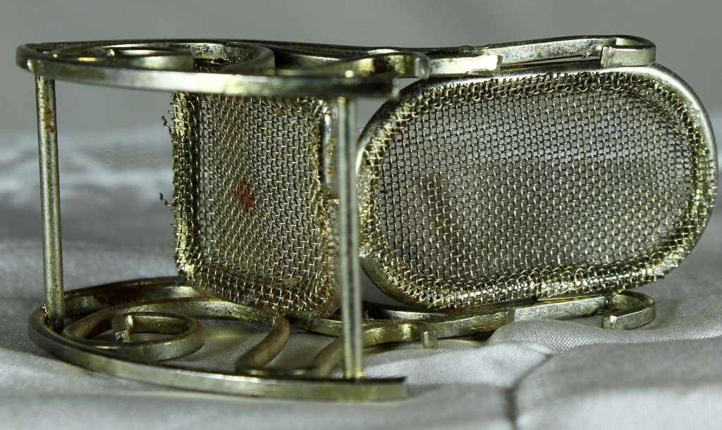 Miniature silver plated rocking chair