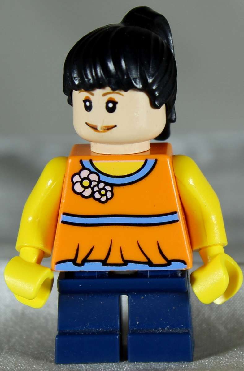 Lego mini figurine - Girl in orange halter top (TWN142)