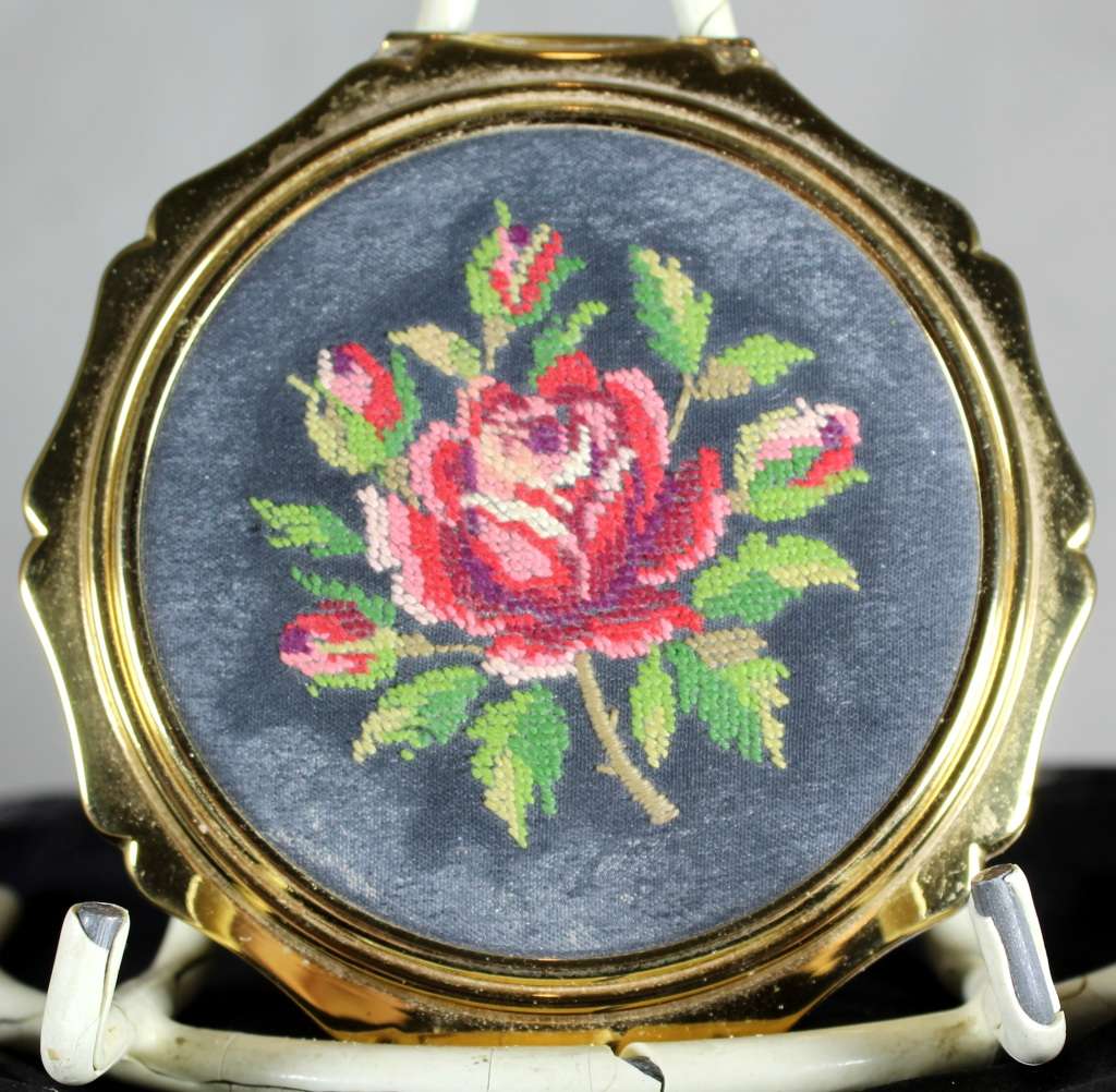 Stratton Petit Point Compact with Sleeve - BID NOW!!!