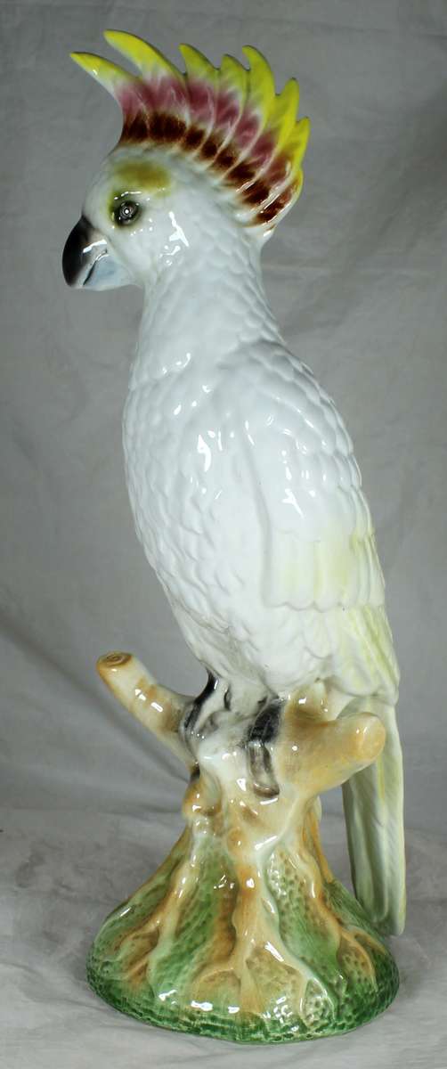 Very Large Porcelain Parrot