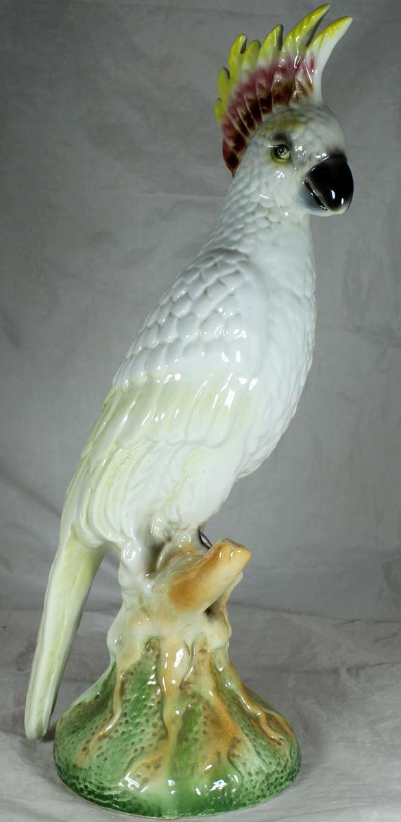 Very Large Porcelain Parrot