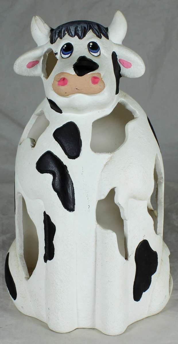 Large Ceramic Cow Light Shade  - BID NOW!!!