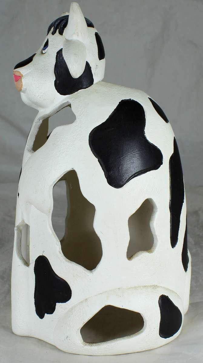 Large Ceramic Cow Light Shade  - BID NOW!!!