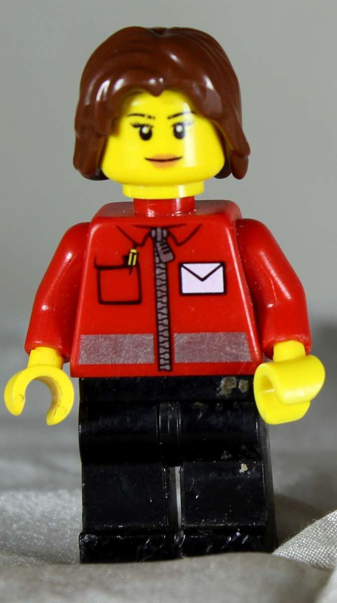 Lego mini figurine - Airport post office woman (CTY0676)