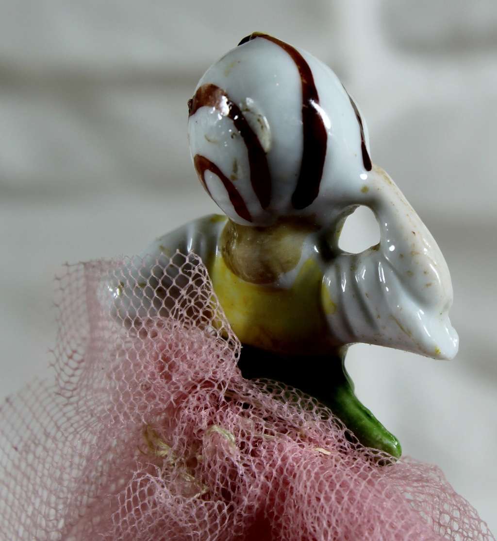 Half Doll with Pink Net Skirt - BID NOW!!!