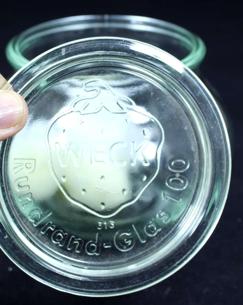 Weck lidded glass container