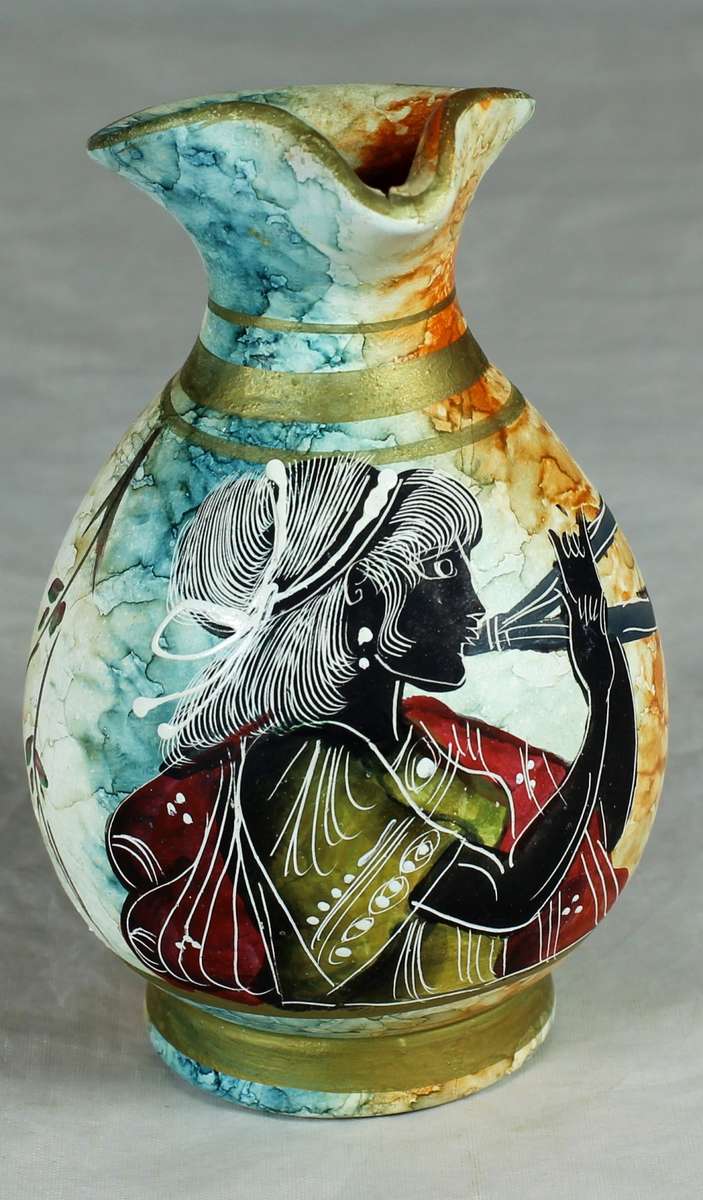 Achilles, Greek Mythology Art - Greek Pottery Vase - BID NOW!!!