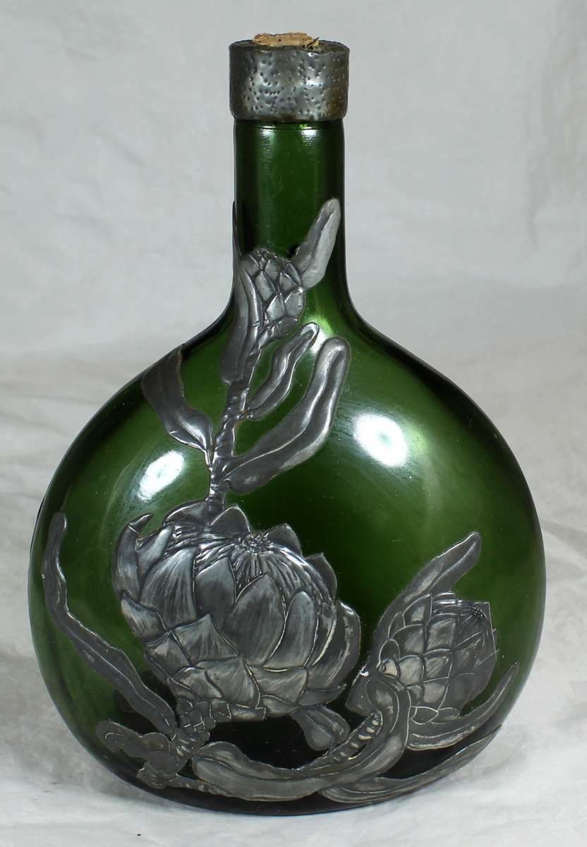 Bottle with Protea Pewter Work