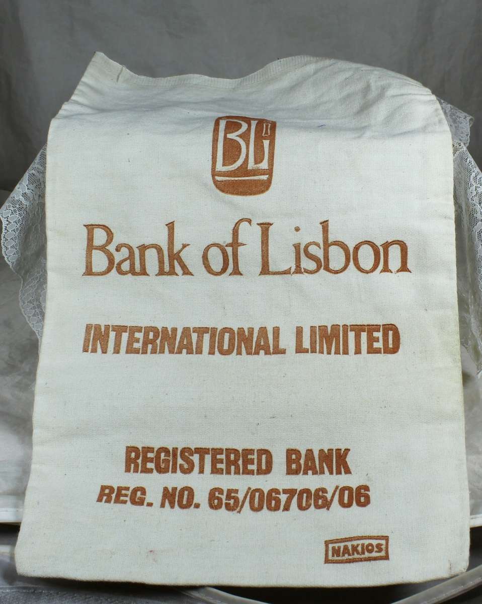 Bank of Lisbon Money Bag