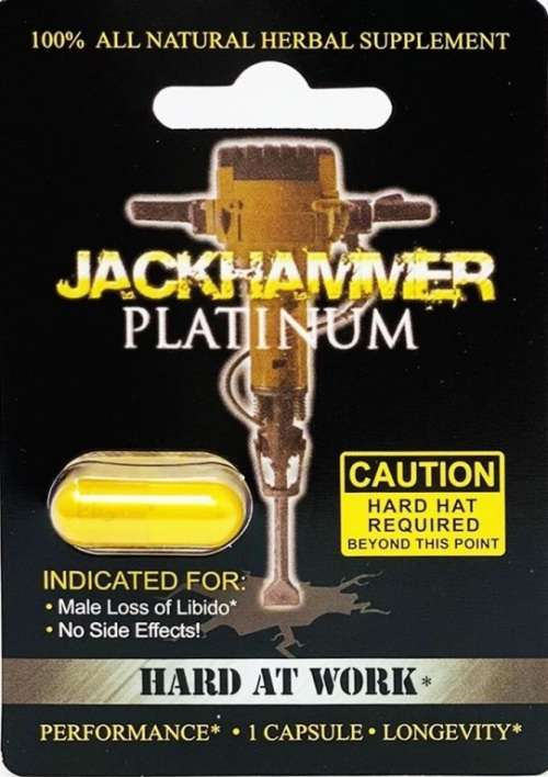 JackHammer Platinum Male Enhancement Pill | Box of 24 Capsules | NO SIDE EFFECTS