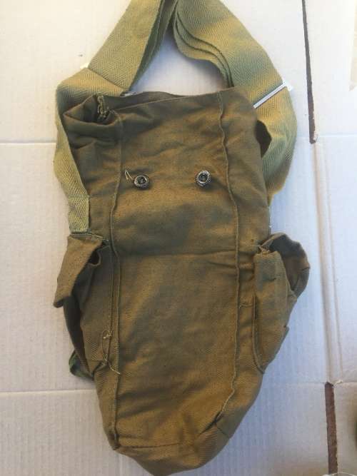 New Vintage White Soviet GP Gas Mask (with canister and carrying bag)