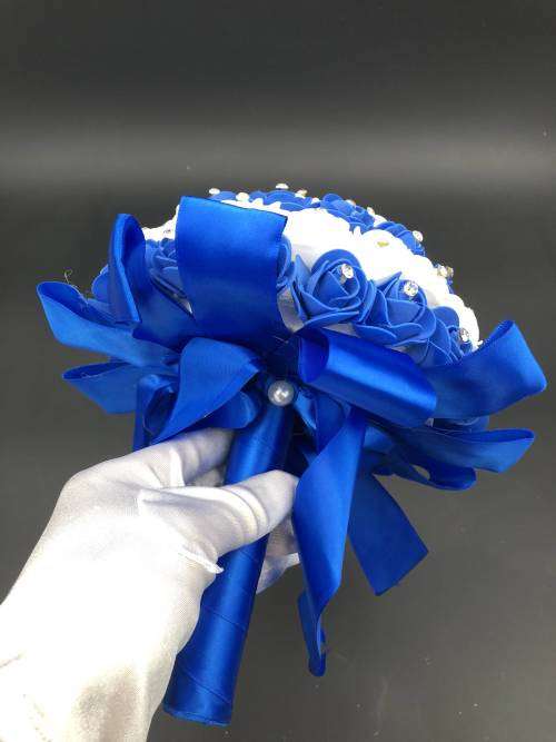 PE/silk Bridal Bouquets deep blue 20cm