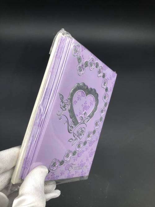 Beautiful wedding invitation card set purple