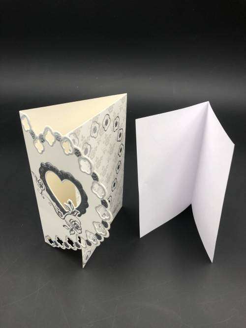 Beautiful wedding invitation card set white