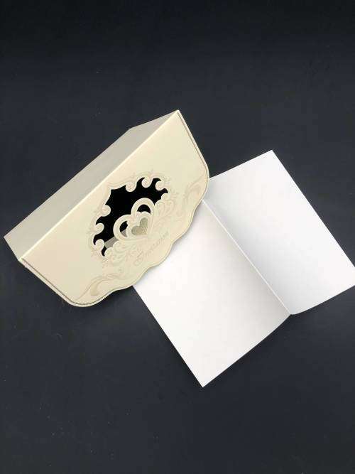 Boutique wedding invitation card set golden